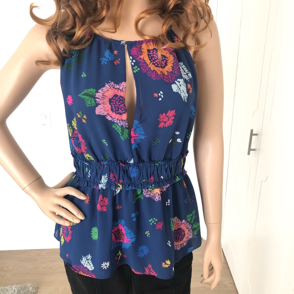 Guess Colorful Halter Top with Floral Pattern